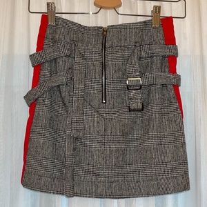 LF Plaid Mini Skirt with Red Sides